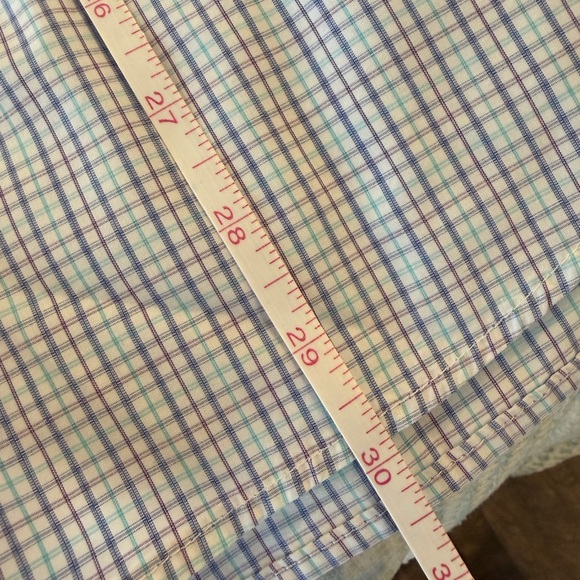 Gitman Bros USA Made Plaid Button Down Shirt 16/35 purple blue white - Picture 6 of 7